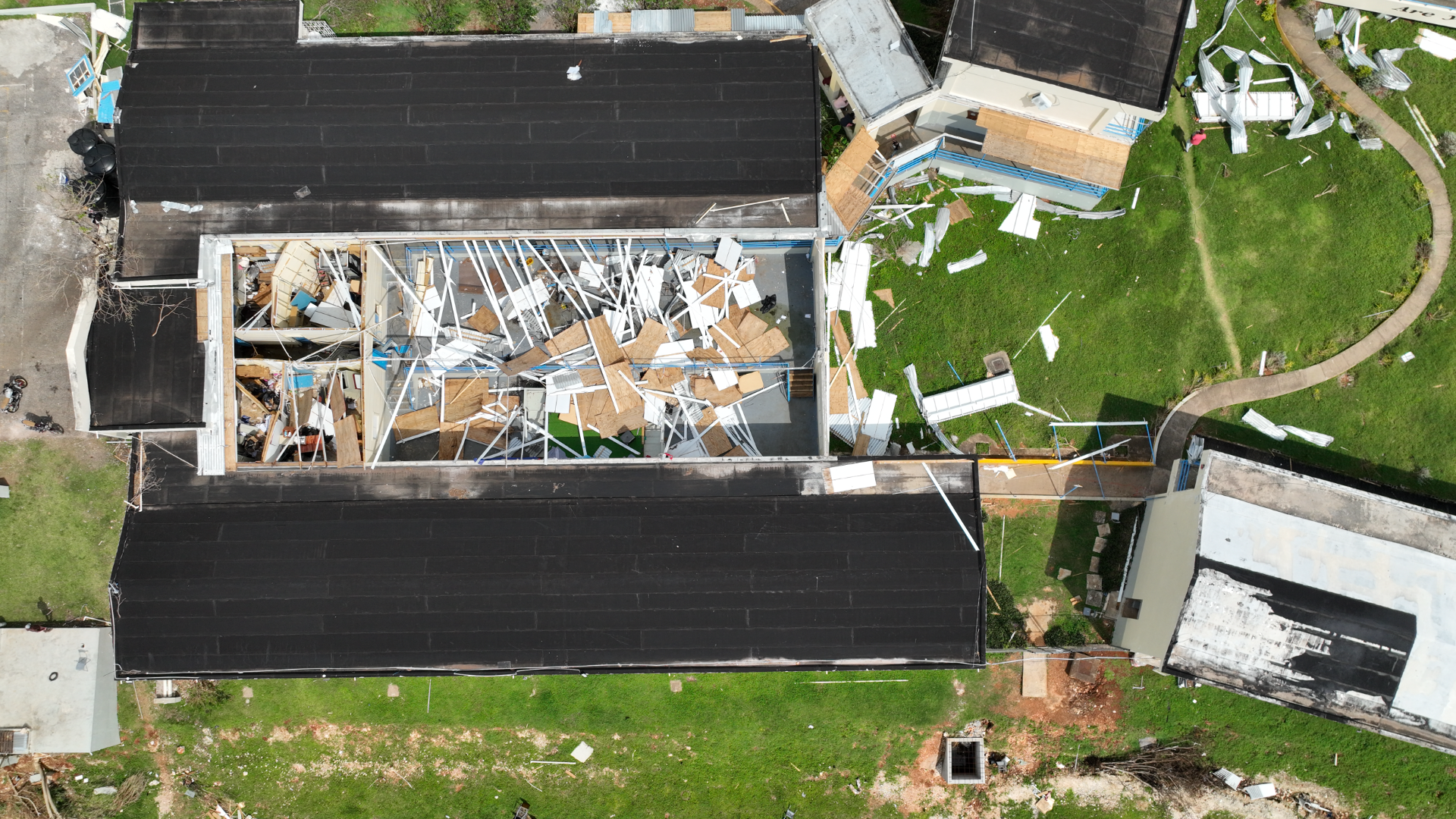 Hurricane damage in Jamaica